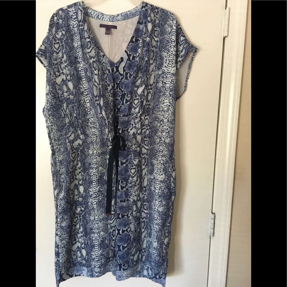 Snake print dress.